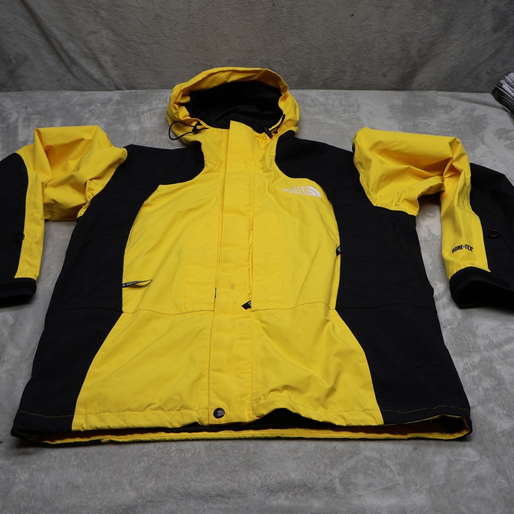 North Face Jacket Mens Large Yellow Mountain Gore-Tex Waterproof Wind Rain VTG